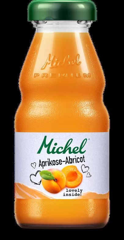 Nectar d’abricot Michel avec une teneur en jus de fruits de 40%